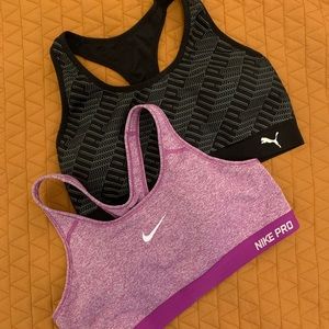 Bundle of Women’s Sports Bras (Nike and Puma)